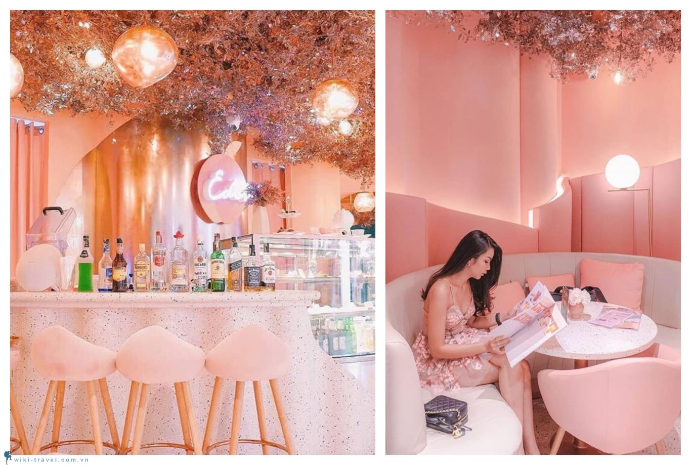 Check-in 4 tiệm cà phê ngập sắc hồng ở Bangkok