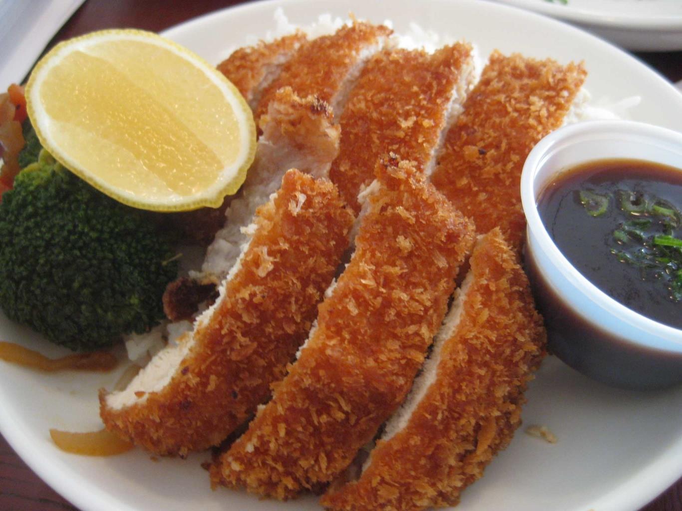 Katsu Mayonnaise Fish Katsu with Brown Rice Salad