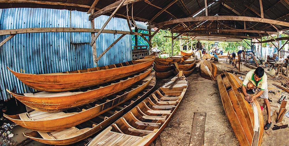 Craft villages build boats "five throws"