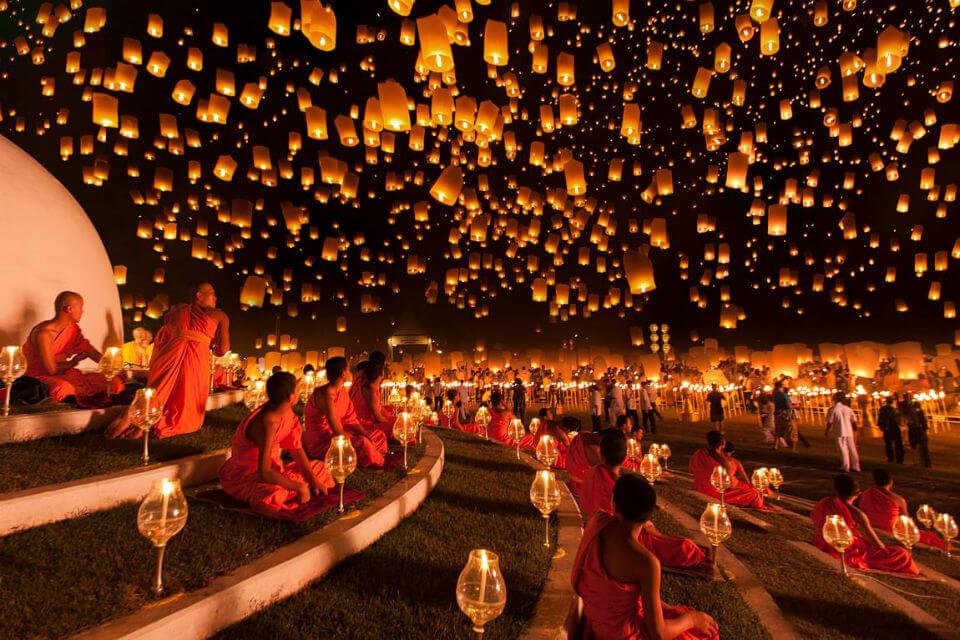 Tham gia Lễ hội thả đèn trời, Chiang Mai