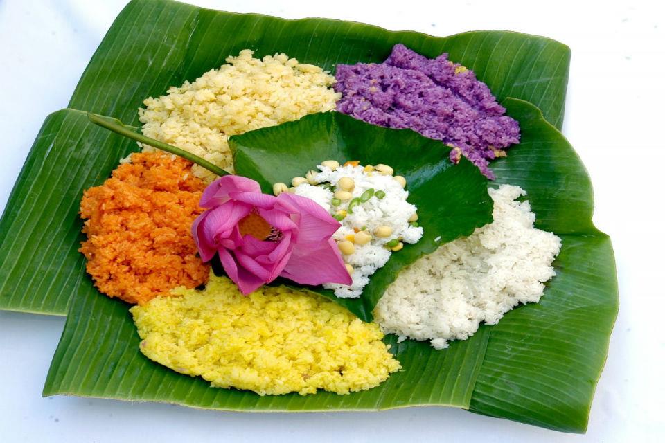 Five coloured sticky rice