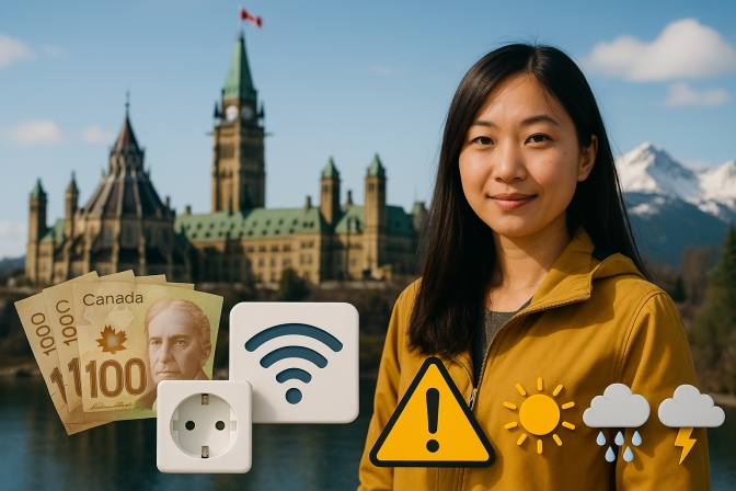 Hướng dẫn du lịch Canada: Tiền tệ, Internet, Ổ cắm điện, An toàn và Thời tiết
