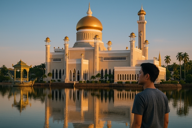 Khám Phá Vẻ Đẹp Kiến Trúc Của Thánh Đường Omar Ali Saifuddien Tại Brunei