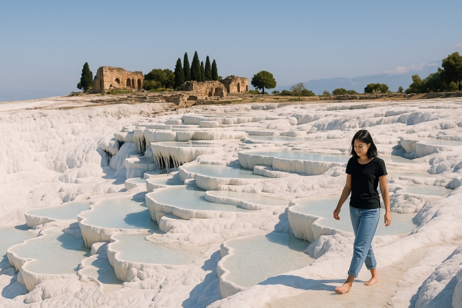 Khám Phá Vẻ Đẹp Kỳ Diệu Của Pamukkale và Thành Cổ Hierapolis