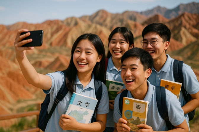 Khám Phá Trào Lưu Du Lịch Trung Quốc Qua Check-in Sách Giáo Khoa