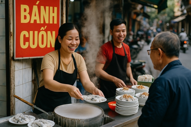 Khám Phá Thú Vị Về Bánh Cuốn Vợ Chồng Ngon Bổ Dưỡng ở Hà Nội