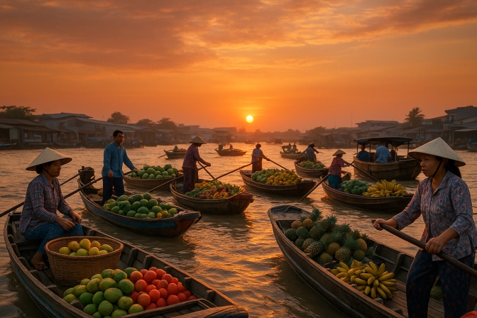 Khám Phá Chợ Nổi Cái Răng: Trải Nghiệm Độc Đáo Trên Sông Nước Miền Tây