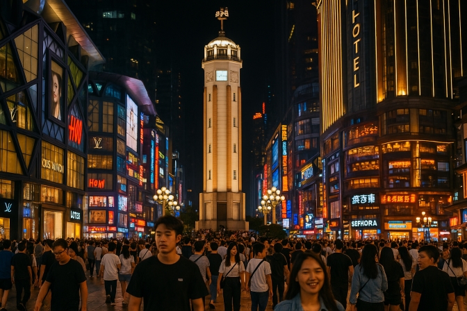 Khám Phá Quảng Trường Giải Phóng Trùng Khánh: Trái Tim Nhộn Nhịp Của Thành Phố