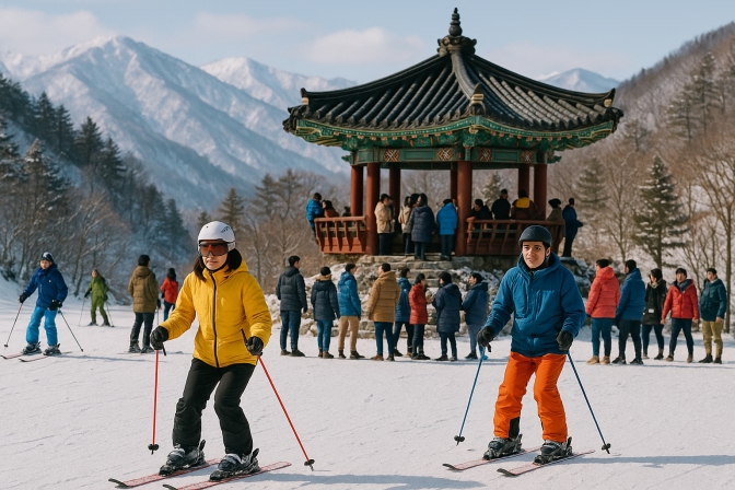 Tận Hưởng Mùa Đông Tuyệt Vời: Trải Nghiệm Tour Trượt Tuyết Tại Hàn Quốc