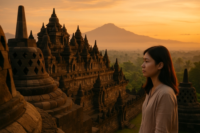 Kinh Nghiệm Tham Quan Đền Borobudur: Khám Phá Di Sản Phật Giáo Đặc Biệt của Indonesia