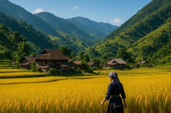 Khám phá vẻ đẹp Nậm Cang mùa lúa chín Khám phá vẻ đẹp Nậm Cang mùa lúa chín
