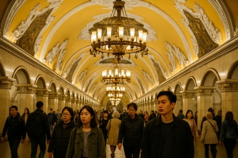Khám Phá Ga Tàu Điện Ngầm Moskva: Những Cung Điện Ngầm Đầy Tráng Lệ