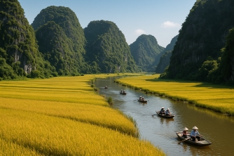 Trải Nghiệm Du Lịch Tam Cốc Bích Động: Khám Phá Vẻ Đẹp Mùa Lúa Chín Trải Nghiệm Du Lịch Tam Cốc Bích Động: Khám Phá Vẻ Đẹp Mùa Lúa Chín