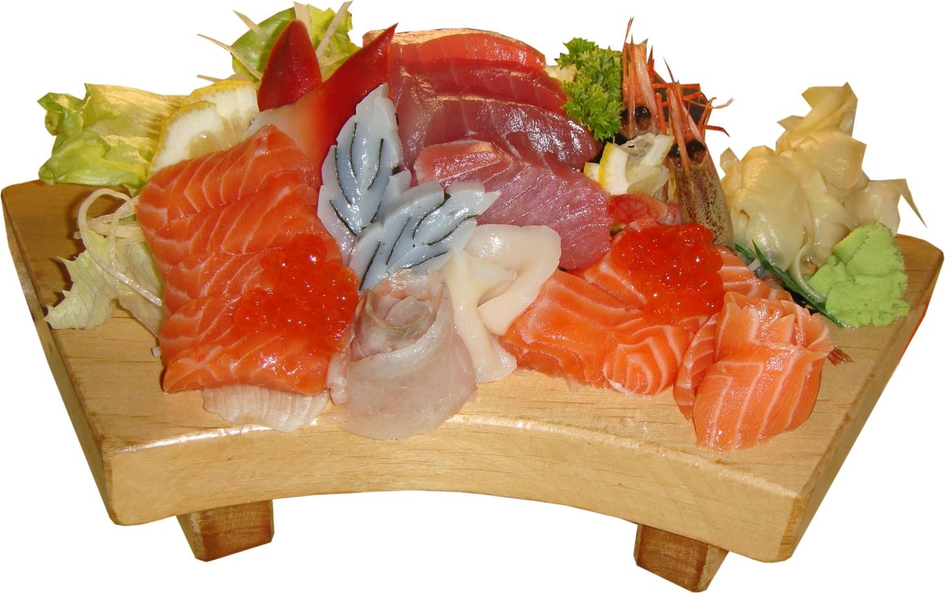 Sashimi là một loại đồ ăn sống thường là cá hoặc tôm cua, được cắt lát mỏng