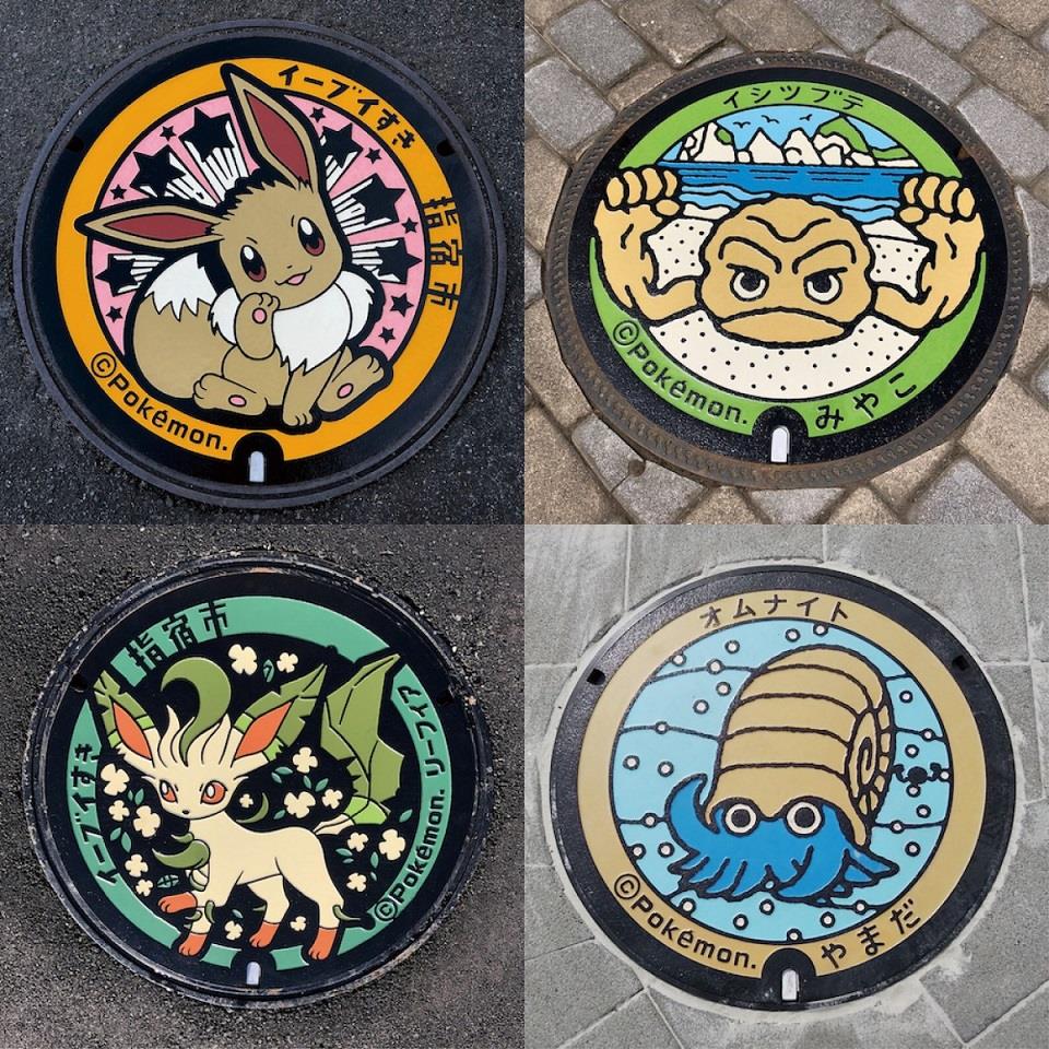 Tỉnh Iwate hưởng ứng phong trào vẽ Pokémon lên nắp cống